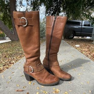 Tall Tan Leather Boots